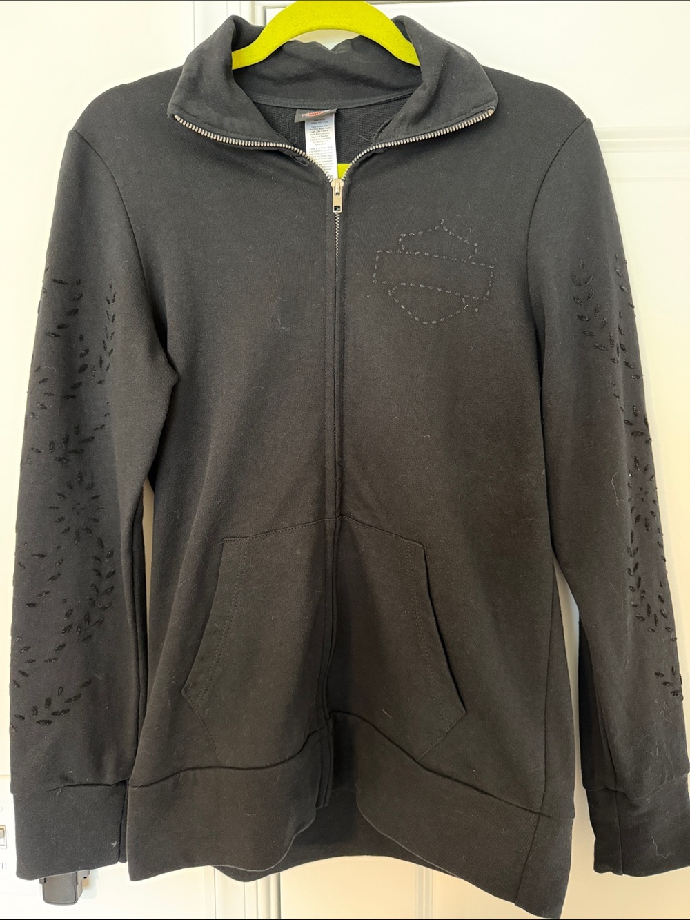 Harley-Davidson Women's Black Full-Zip Sweatshirt Jacket